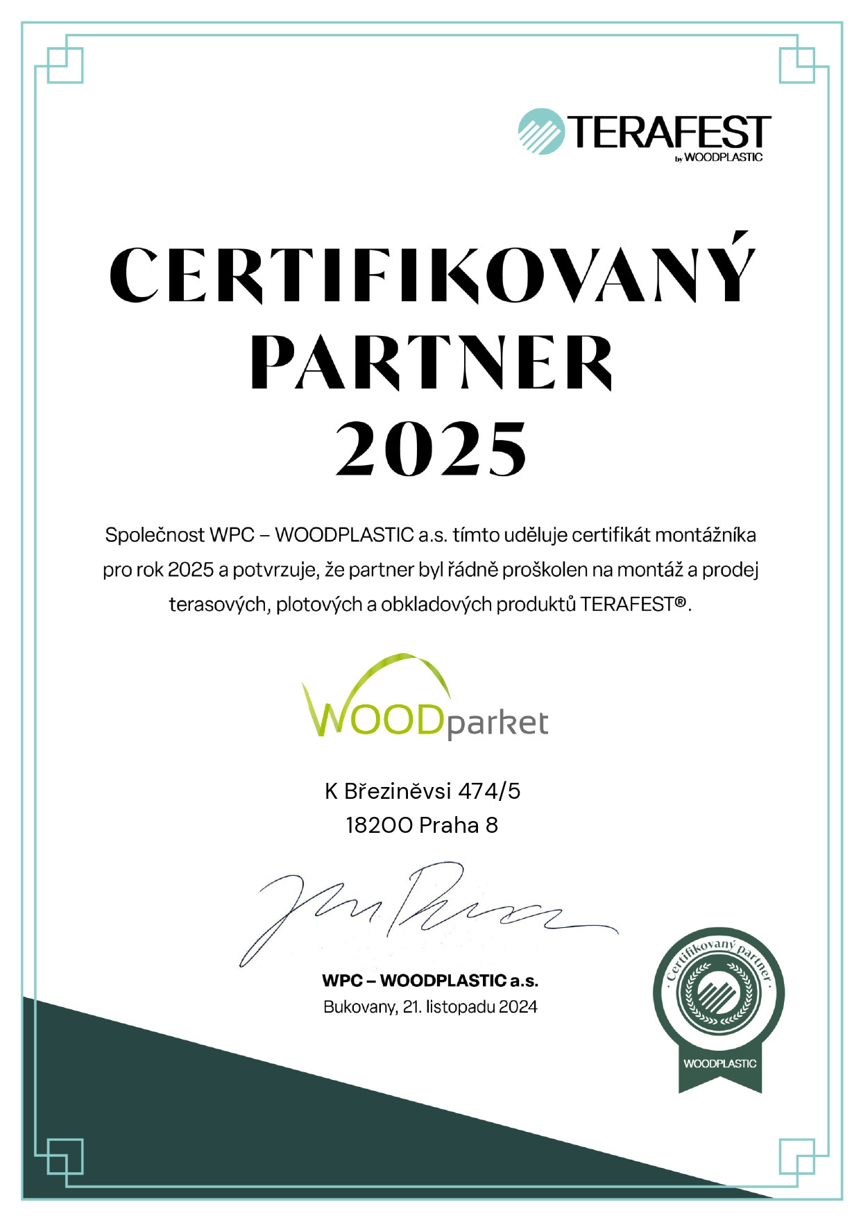 Certifikat_Terafest_2025_Woodparket
